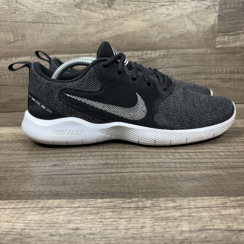 Nike Flex Experience Run 10 Black Gray Womens Size 8.5 CI9964-002 Running Shoe